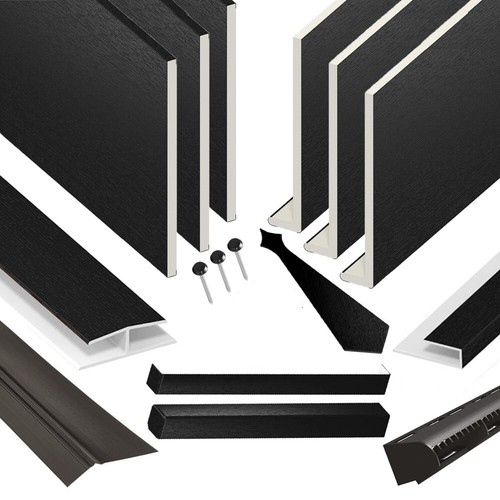Black fascia soffit board - fascia, 5m